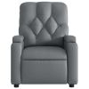 Massage Recliner Chair Gray Faux Leather