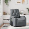 Massage Recliner Chair Gray Faux Leather