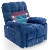 Liyasi Electric Power Lift Recliner Chair with Airbag Massage and Heating, 3 Positions, 2 Side Pockets, USB Charge Ports, High-end Quality Cloth