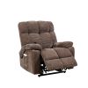 Liyasi Electric Power Lift Recliner Chair with 2 Motors Massage and Heat, 3 Positions, 2 Side Pockets, USB Charge Ports, High-end Quality Cloth