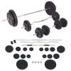 Workout Bench with Weight Rack, Barbell and Dumbbell Set   198.4 lb