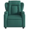 Electric Massage Recliner Chair Dark Green Fabric