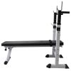 Workout Bench with Weight Rack, Barbell and Dumbbell Set   198.4 lb