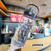 2L Motivational Sports Water Bottle with Straw - Portable Large Capacity Water Bottles
