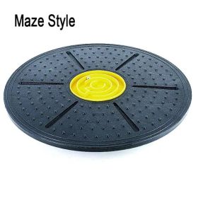 Yoga Balance Board Disc Stability Round Plates Exercise Trainer (Color: yellow)