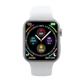 Smartwatch 8 Ultra HD BIG Screen -Unisex-Sports/Fitness - Heart Rate/Blood Pressure/Blood O2 Monitor/Sleep/Bluetooth-Stainless Steel Shell-Music (Color: Silver)