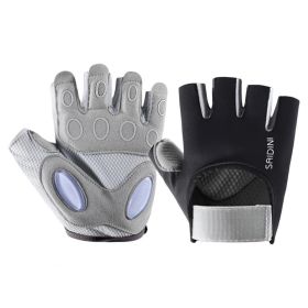 Training Gloves Non-Slip Fingerless Palm Protector -- Unisex -- Sweat-wicking Ridding Gloves for Outdoor Sports - 1 Pair (Color: Black, size: M)