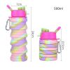 500ml Creative Silicone Folding Water Cup - Outdoor/Sports/Ride/Fitness - Portable