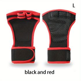 Fitness Gloves Dumbbell Weightlifting Exercise Sports Non-Slip Wear-resistant Training Half-finger Extended Wrap Wrist Guard Gloves (Color: Fitness Without Finger, size: L)