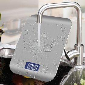 1pc 10KG/5KG Kitchen Scales Stainless Steel Weighing for Food Diet Postal Balance Measuring LCD Precision Electronic (size: 10KG)