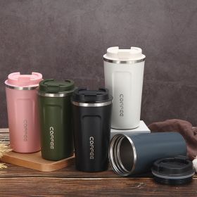 12 oz Stainless Steel Vacuum Insulated Tumbler - Coffee Travel Mug Spill Proof with Lid - Thermos Cup for Keeping Hot/Ice Coffee, Tea and Beer, etc (Color: Black)