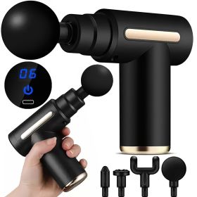 Deep Tissue Muscle Handheld Percussion Massager For Body, Back And Neck Pain, Ultra Compact Elegant Design, Powered By High Torque (Color: Black)