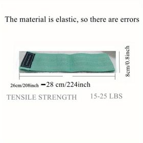 Yoga Resistance Band For Leg Thigh Hip Training, Elastic Pilates Stretch Belt For Women Home Gym Fitness Training (Color: green)