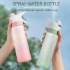 Misting Water Bottle for Sports and Outdoor Activities - BPA-Free Food Grade Plastic with Spray Mist - Portable and Convenient