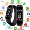 Unisex M6 Fitness Tracker; Smartwatch - Heart Rate Sleep Blood Oxygen Monitor; IP68 Waterproof Watch; Step Calorie Counter Pedometer - Android IOS