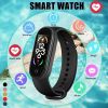 Smartband Sports/Fitness Smart Watch with Heart Rate/Blood Pressure Measurement/ Waterproof/Music/Steps/Sleep/Weather/Calories - Unisex