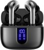 Bluetooth Headphones True Wireless Earbuds LED Power Display with Wireless Charging Case - IPX5 Waterproof in-Ear Earbuds with Mic