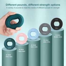 Hand Grip Strengthener, Grip Strength Trainer & Finger Exerciser Silicone Adjustable Hand Grip 20-80LB Gripping Ring Finger Forearm Trainer (Color: 5Pcs)