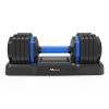Adjustable Dumbbell - 55lb Single Dumbbell with Anti-Slip Handle, Fast Adjust Weight by Turning Handle with Tray,  Full Body Workout