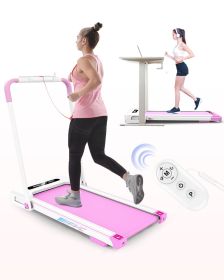 FYC 2 in 1 Under Desk Treadmill-3.5 HP-Installation-Free-Foldable,Compact Electric Walking/Running/Jogging, Remote Control & LED Display (Color: as Pic)