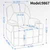 Okin motor Up to 350 LBS Chenille Power Lift Recliner Chair, Heavy Duty Motion Mechanism with 8-Point Vibration Massage and Lumbar Heating, USB