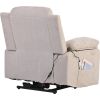 Massage Recliner, Power Lift Chair with Adjustable Massage and Heating Function, Recliner Chair with Infinite Position and Side Pocket- Beige