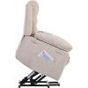 Massage Recliner, Power Lift Chair with Adjustable Massage and Heating Function, Recliner Chair with Infinite Position and Side Pocket- Beige