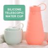 500ml Large Capacity Silicone Folding Water Bottle - High Temperature Resistance -- Outdoor Sports Bottle/Travel/Portable Cup