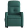 Stand up Massage Recliner Chair Dark Green Fabric