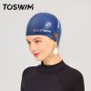TOSWIM 1pc Women's Plus Size Comfy Waterproof Silicone Swimming Hat with Flower Pattern