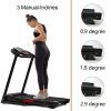 Folding Treadmill - 3.5HP Portable Foldable with Incline, for Running Walking Jogging Exercise with 12 Preset Programs, Indoor, Space Saving, APP
