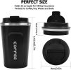 12 oz Stainless Steel Vacuum Insulated Tumbler - Coffee Travel Mug Spill Proof with Lid - Thermos Cup for Keeping Hot/Ice Coffee, Tea and Beer, etc