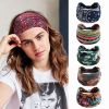 Bohemian Bandanas Elastic Hair Bands Yoga Headband Women Headwear Print Vintage Cross Unisex Scrunchies Hair Accessories