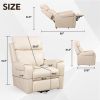 Lehboson Lift Chair Recliners, Electric Power Recliner Chair Sofa, massage and heating (Beige)