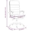 Massage Reclining Office Chair Gray Faux Leather