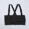 Adjustable Weightlifting Belt with Shoulder Strap Back Braces Support for Lower Back Pain Weightlifting Support Movers Exercise Workout Fitness Black