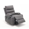 Electric Power Lift Recliner Chair, 8-point vibration Massage-lumber heat, 21"seat width, large size-Remote Control, Side Pockets-Cup Holders