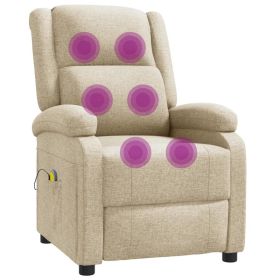 Massage Chair Cream Fabric (Color: Cream)
