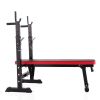 Adjustable Folding Multifunctional Workout Station Adjustable Workout Bench with Squat Rack -BLACK OR RED/BLACK XH