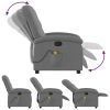 Massage Recliner Chair Dark Gray Fabric
