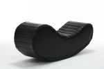 Rocking Leisure Yoga Chaise, Modern Faux Leather Curved Sofa, Upholstered Yoga Chaise for Living Room Bedroom, Decompression chair