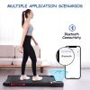 Walking/Jogging Pad Treadmill Under Desk - 265 lbs Capacity - Remote Control, Installation-Free - Bluetooth and LED Display.