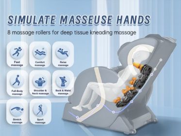 Massage Chair Recliner with Zero Gravity with Full Body Air Pressure (Color: as Pic)