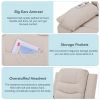 Massage Recliner, Power Lift Chair with Adjustable Massage and Heating Function, Recliner Chair with Infinite Position and Side Pocket- Beige