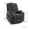 EMON'S Large Power Lift Recliner Chair with Massage and Heat, Overstuffed Wide, Heavy Duty Motion Mechanism with USB and Type C Ports