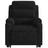 Stand up Massage Recliner Chair Black Velvet