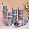 Random Color - Diamond Paint - Stainless Steel Cup Car Travel - Insulation Cold Coffee Cup - Water Bottle