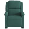 Stand up Massage Recliner Chair Dark Green Velvet