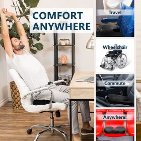 Gel Memory Foam U-shaped Seat Cushion Massage Car Office Chair for Long Sitting Coccyx Back Tailbone Pain Relief Gel Cushion Pad (Specification: B Memory cotto, Color: Short plush grey)