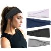 Women Headband Solid Color Twist Cotton Wide Turban Twist Knitted Cotton Sport Yoga Hairband Twisted Knotted Headwrap